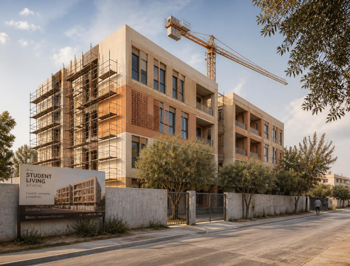 Ανέγερση σύγχρονων φοιτητικών εστιών σε οικόπεδο ελληνικής πόλης